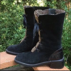 Stuart Weitzman Black Suede Boots
